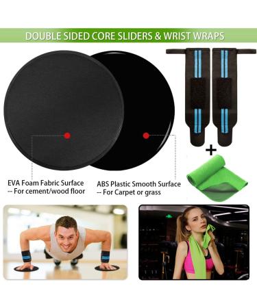 23 Pack Resistance Bands Set with Core Sliders, Door Anchor, Handles, Ankle Straps, Carry Bag, Cooling Towel, Wrist Wraps - Buy Online on SooperMarket.com