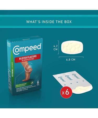 Compeed Extreme Blister Plasters 6 Count - Fast Healing Foot Treatment eco-Pack - Buy Online on SooperMarket.com