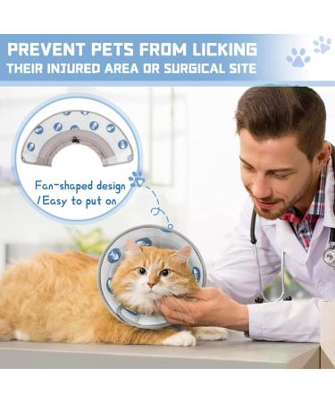 Supet Cat Cone Collar Soft to Stop Licking Cat Recovery E Collar After Surgery Cat Neck Head Cone Alternative for Small Large Cats Kittens Grey M+(8.5"-12") Grey - Buy Online on SooperMarket.com