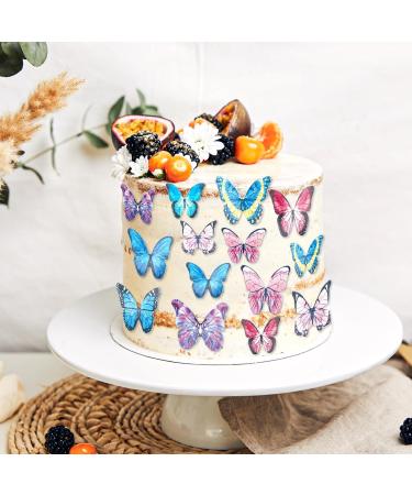 Buy Alegre Butterflies Tortendeco Edible Decorations | 40 Colorful Cake & Cupcake Toppers for Birthdays Weddings & Baptisms - International Shipping Available - Buy Online on SooperMarket.com