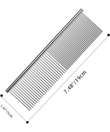 Professional Stainless Steel Pet Comb for Shedding - Grooming Tool for Cats and Dogs - Buy Online on SooperMarket.com