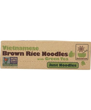 Star Anise Foods Gluten-Free Brown Rice Noodles with Green Tea - 24 Servings (8.6 oz) Pack of 6, Pho Vietnamese & Pad Thai Noodles - Buy Online on SooperMarket.com