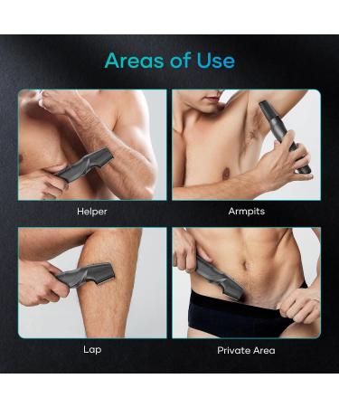Waterproof Intimate Razor for Men - Kensen V-Shaped Body Razor | Wet & Dry Use for Legs Chest and Armpits - Buy Online on SooperMarket.com