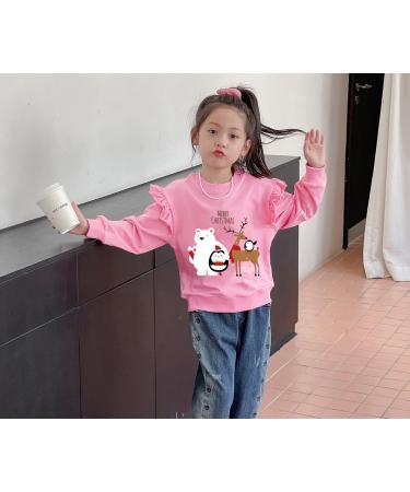 Girls Christmas Jumper Sweatshirt - Santa Claus Reindeer Top | Ages 1-7 Years - Buy Online on SooperMarket.com