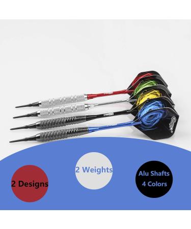 CyeeLife Soft Tip Darts Set - 12 Aluminium Shafts, 100 Extra Tips, Flights & Tool - 17g+18g Style - 12 Packs - Buy Online on SooperMarket.com