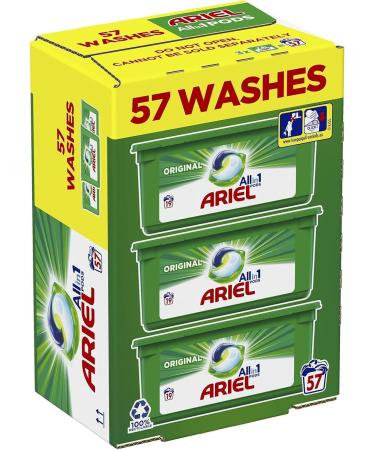 Ariel All in 1 Liquid Detergent Pods 57's Original - Buy Online on SooperMarket.com