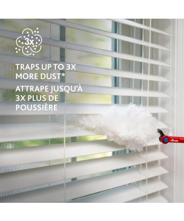 Vileda Flex & Catch Duster | Heavy Duty Dusting Kit with 3 Disposable Duster Refills | Extendable 3 Ft Handle with Stay-On Duster Hook | Traps 3X More Dust Than Feather Dusters Dusting Kit + 3 Duster Refills - Buy Online on SooperMarket.com