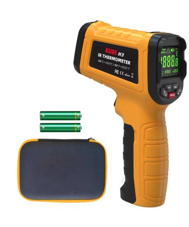 BSide H3 Digital Infrared Thermometer Laser Temperature pistol -58 2552 (-50 1400 ) 50: 1 with color LCD alarm pyrometer for industry oven stove smithy grill thermometer for food BBQ pizza
