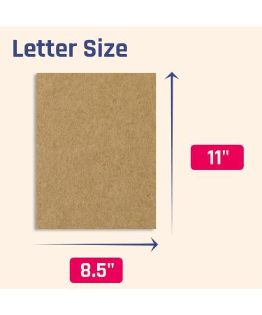40 Sheets 300 GSM Brown Kraft Cardstock | 8.5 x 11 inches | Heavyweight (110 lb. Cover) - Buy Online on SooperMarket.com
