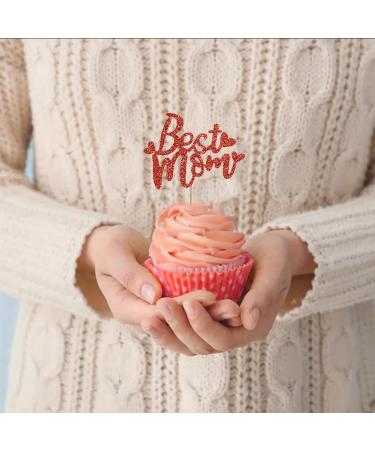 BEISHIDA 12pcs Happy Mother's Day Cupcake Toppers Best Mom Cupcake Decorations Red Cupcake Toppers for Women Mother's Day Party Decoration Party Supplies 12 pcs - Buy Online on SooperMarket.com