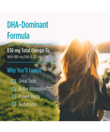 Nordic Natural DHA Strawberry - 180 Soft Gels - 830 mg Omega-3 - High-Intensity DHA Formula for Brain & Nervous System Support - Non-GMO - 90 Servings - Buy Online on SooperMarket.com