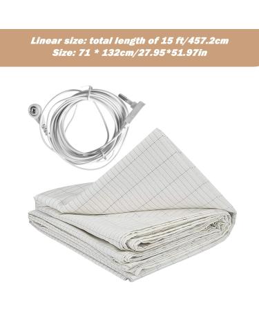 Grounding Mat For Bed Silver Conductive Earthing Mat with 180inch Grounding Wire Grounding Sheet Foldable Earthing Sheets Breathable Grounding Bed Sheet For Better Sleep 28 * 52inch - Buy Online on SooperMarket.com
