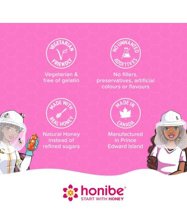 Honibe x Barbie Kids Multivitamin Gummies Plus Immune Boost | Honey-Based Vitamins Made in Canada | Children's Chewable Gummy Vitamins | Kids Zinc Vitamin Honey Gummies | 60 gummies - Buy Online on SooperMarket.com