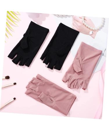 Gogogmee 2 Pairs Gloves Nail Art Supplies Manicure Gloves Gel for Nails Gloves Nail Gloves Nail Gel Nail Anti Gloves Sun Gloves Fingerless Gloves Cotton - Buy Online on SooperMarket.com
