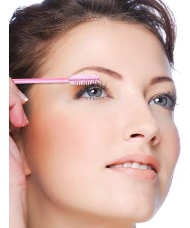 AIBAOBAO 100pcs Pink Crystal Disposable Mascara Wands - Eyelash & Eyebrow Brush Set for Makeup Tools - Buy Online on SooperMarket.com