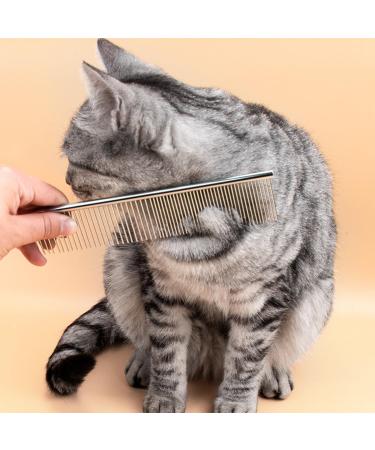 JdXun 1 Piece Pet Comb | Stainless Steel Dog & Cat Comb for Knots & Tangles | Best Pet Care Tool (19x3.3cm) - Buy Online on SooperMarket.com