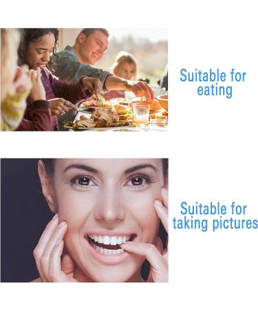 4 Pcs Fake Teeth Dentures for Women and Men - Temporary Dental Veneers for Natural, Comfortable Teeth Restoration, Protecting Your Smile - Buy Online on SooperMarket.com