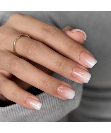btartboxnails XCOATTIPS Ombre Nails - Extra Short Square Press On Nails (150Pcs 15 Sizes) - Nude Peach Soft Gel False Nails Soak Off Acrylic Extensions - A160-XS - Buy Online on SooperMarket.com