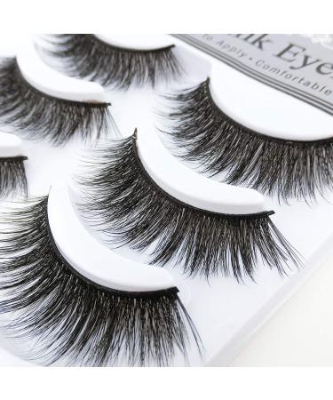LASHVIEW 3D Faux Eyelashes - Natural Look Wispies, Soft & Reusable | 5 Pair Pack - Buy Online on SooperMarket.com