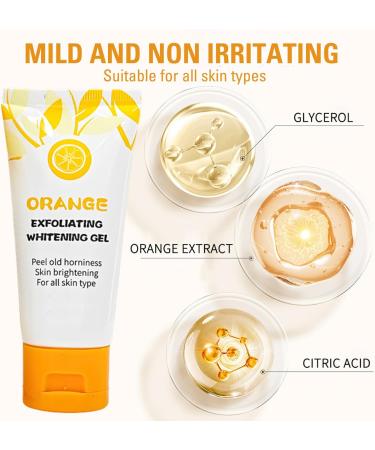 Orange Face Exfoliator Vitamin C Face Scrub Mild Exfoliating Face Wash Orange Exfoliating Gel For Brightening Skin Exfoliating Scrub Remove Dead Skin For Smooth & Radiant - Face & Body &Knee - Buy Online on SooperMarket.com