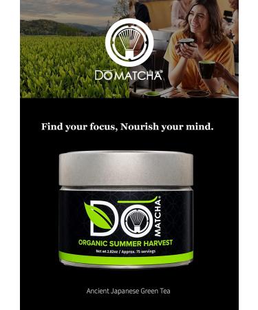 Organic Summer Harvest Matcha Powder - 2.82 oz | Authentic Japanese Green Tea - Latte Grade | DoMatcha - Buy Online on SooperMarket.com