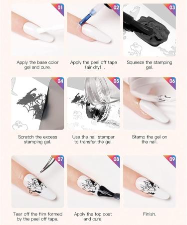 Premium Nail Art Stamping Plates - Flower Geometry & Heart Designs | International Shipping - Buy Online on SooperMarket.com