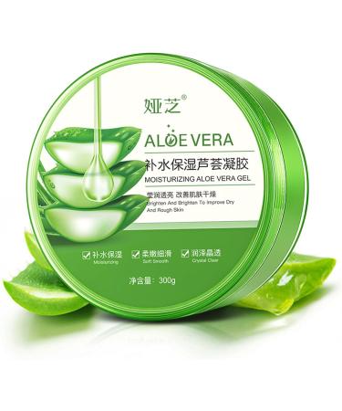 1PC Aloe Vera Gel 300g Natural Aloe Gel Sun Relief Moisturizer Organic Aloe Vera Gel for Face & Body Soft and Soothing Sensitive Skin Hydration - Buy Online on SooperMarket.com