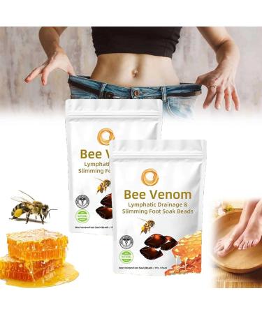 Bee Venom Lymphatic Drainage & Slimming Foot Soak Beads Bee Venom Foot Soak Aprolo Detoxingherbs Cleansing Foot Soak Beads Healthy Fast Shape & Cleanse Body Relief Relax (2 Box)