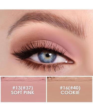FOCALLURE Shimmer Cream Eyeshadow Stick Set - Long Lasting Waterproof Eye Shadow Crayon in Mocha Pink - 2 Pcs Highlighter Pencil for Brightening Eyes - Buy Online on SooperMarket.com