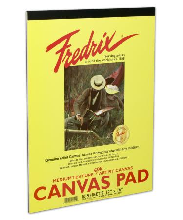 Fredrix 3503 White Canvas Pad  18 x 24 White Canvas  Primed and Ready for use with Any Medium  Sturdy  Can be Mounted When Dry  10 Sheets per Pad 18x24