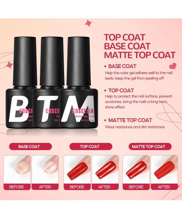 COSCELIA Gel Nail Polish Kit with U V Light Yellow Green Red Black Gel Polish Starter Kit with Glossy & Matte Top Coat Gel Nail Kit with Nail Accessories Gifts for Women - Buy Online on SooperMarket.com