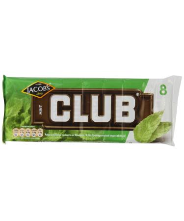 McVitie's Club Mint Flavour Biscuits 8 X 22g