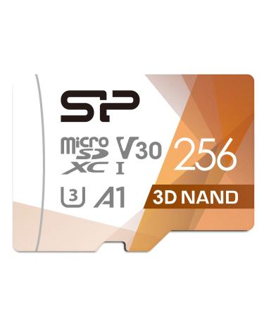 Silicon Power 256GB Micro SD Card U3 SDXC Up to 100MB/s High Speed Memory Card with Adapter for Nintendo-Switch, Cams, Steam Deck and Drones