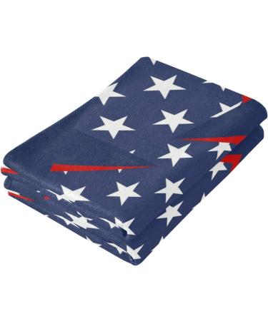 Patriotic Memorial Day Hand Towels 2 Pack - 28x14.5 in - Super Soft & Absorbent - Bathroom & Home Decor - Buy Online on SooperMarket.com