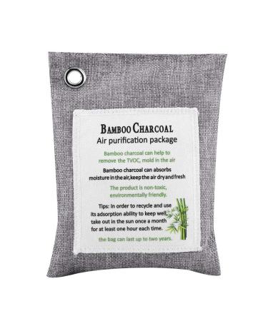 8 Colors Activated Carbon Bamboo Odor Cleaner Odor Eliminator Bamboo Charcoal Air Purifying Bag for Home Car (Gray)