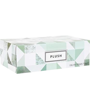 Plush Facial Tissues 130 Per Box 7 x 6.9 2 Ply Soft Smooth - Family Pack of 8, 1040 Total Tissues - Ideal for Bathroom, Office, School, Home, Kitchen, Car - Buy Online on SooperMarket.com