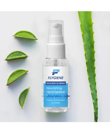 FLYGIENE 2oz Hand Sanitizer (1 Pack) Made in USA | 70% Alcohol + Aloe | TSA Approved Travel Bottles - Buy Online on SooperMarket.com