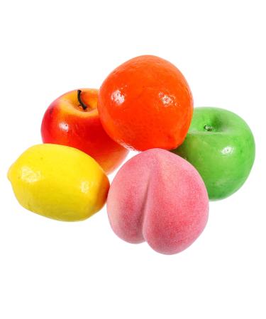 FRCOLOR 20 Pcs Christmas Fruit Candles Orange Decor Artificial Fruit Candles Fruit Figurines Fireplace Decor Lemon Shaped Candles Peach Shaped Candles Mantel Decor Statue Paraffin Indoor