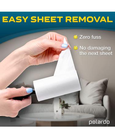 Large Pet Hair Lint Rollers - Sticky Remover for Furniture, Clothes, and Carpet - Dog, Cat, and Animal Hair - White (Pack of 5) - Buy Online on SooperMarket.com