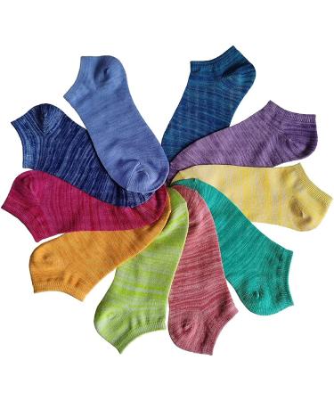 Tipi Toe Women's 20-Pack Colorful Patterned Low Cut Socks 9-11 - Bare Space Dye - Buy Online on SooperMarket.com