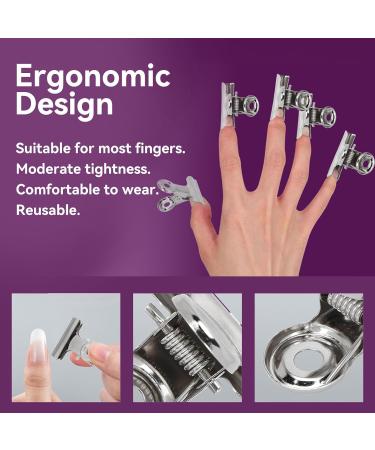 10 Nail Tip Clips for Quick Nail Shape Construction - Metal Nail Extension & Fiberglass Fixation Accessories for Home Salons - Buy Online on SooperMarket.com