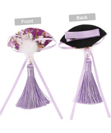 minkissy 3 Pairs Scalloped Tassel Hair Clip Toddler Hairpin Japanese-style Fabric Purple - Buy Online on SooperMarket.com