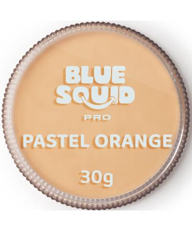 Blue Squid PRO Face Paint - Pastel Orange (30g) Professional Water Based Single Cake Face & Body Paint Makeup Supplies for Adults Kids Halloween Facepaint SFX Water Activated Face Painting Non Toxic