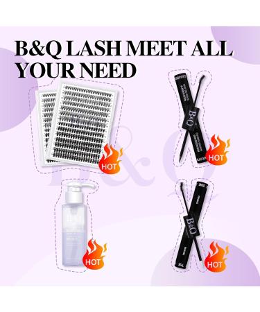 B&Qaugen 10ML Lash Sealer - Waterproof Overnight Sealant for Cluster Lashes & Eyelash Extensions | Long Lasting Black Lash Bond - Buy Online on SooperMarket.com
