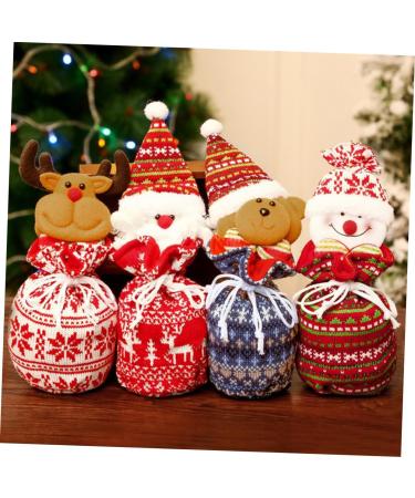 KOMBIUDA 1pc Snowman Storage Candy Bag Bags Kids Ornament Hanging Knitted Portable Christmas Adorable 1 count (Pack of 1) As Shown - Buy Online on SooperMarket.com