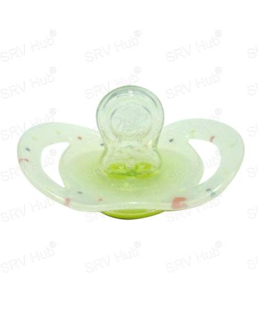SRV Hub 2 Pack Glow in the Dark Pacifiers for Newborns - BPA Free Non-Toxic Ideal for Babies 0-6 Months (Green) - International Shipping Available - Buy Online on SooperMarket.com