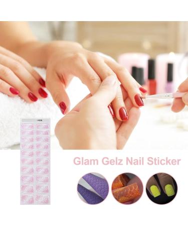 tongfeng Gel Nail Strips Glitter Nail Stickers for Gel Polish Semi Cured Gel Nail Polish Wraps with Nail Light Gel Polish Strips with Nail Lamp Suitable for Manicure Lover N038 - Buy Online on SooperMarket.com
