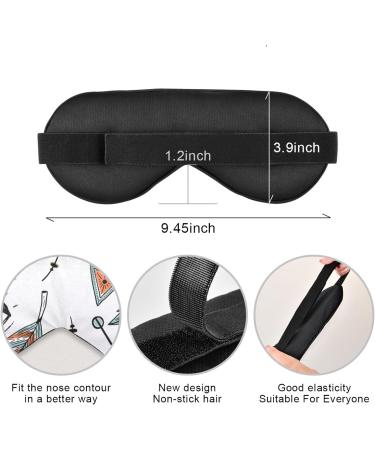 Haskirky Light Blocking Eye Mask for Adults - Breathable and Adjustable for Travel, Yoga, Meditation - Deep Sleep Goodies Vintage Bohemian Design - Buy Online on SooperMarket.com