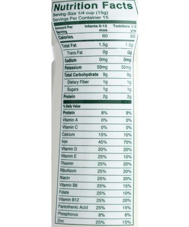 Beech-Nut Whole Grain Baby Cereal Oatmeal Stage 1 - 8 oz (227 g) | Healthy Infant Nutrition - Buy Online on SooperMarket.com