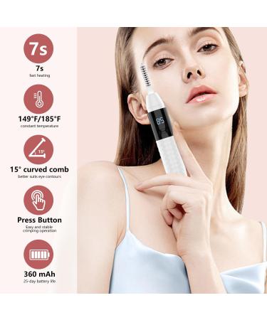 OWill Heated Eyelash Curler with Comb 7 s Quick Heated Lash Curler with 2 Temp Settings USB Rechargeable Electric Eyelash Curler Heated with Intelligent Power-Off Mode for All Eye Shapes and Lashes - Buy Online on SooperMarket.com